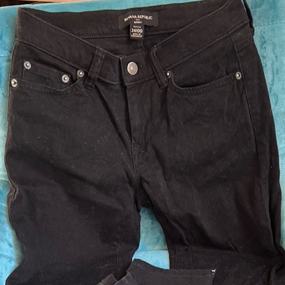 Banana Republic Black velvet Skinny Jeans